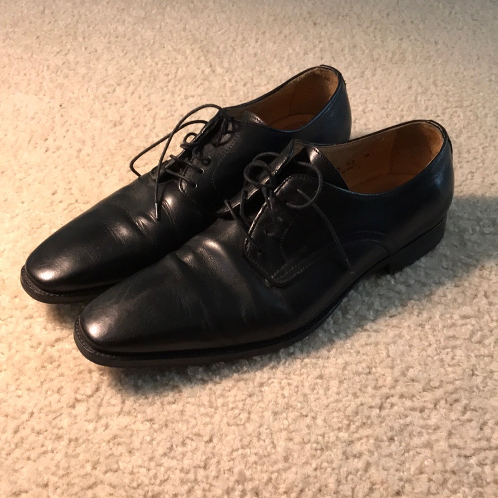Black Leather Oxfords